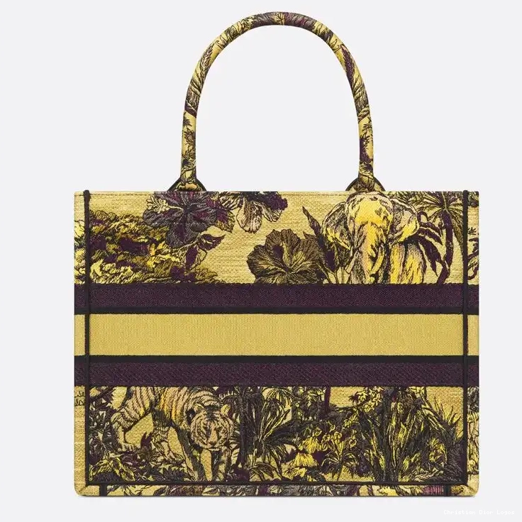 Cheap Yellow Toile Voyage Book De Motif Jouy Tote Canvas Dior 0520 Luxury